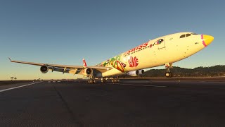 SWISS A340300 IBIZA LANDING MSFS 2020 [upl. by Yasmar588]