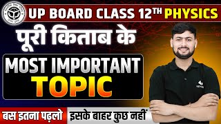 Class 12 Physics Most Important Topic  UP Board 12th Physics All Important Topics [upl. by Yessac]