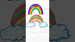 Learn colouring with rainbow drawing rainbow drawinghow to draw a rainbow kidsvideo [upl. by Akimehs]