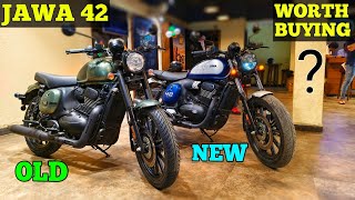 New Jawa 42 Fj Vs Old Jawa Classic 42 Full Detail Bike Review  Price  20 Big Updates Exhaust [upl. by Toolis976]