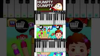 HUMPTY DUMPTY Song Vs The FINGER FAMILY  Easy Piano Tune shorts [upl. by Oric]