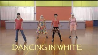 DANCING IN WHITE Line Dance  Choreographer Jan Wyllie [upl. by Osterhus]