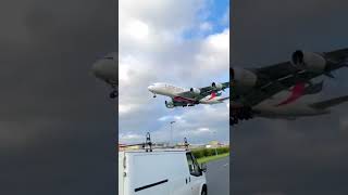 Huge Plane Landing At Heathrow Airport  Heathrow Airport Live  Emirates Airlines [upl. by Lonni]