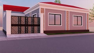 12m x 12m  Bangalo  3 Bedrooms  Living and Dining  Toilets and Kitchen  Parking area [upl. by Aioj]