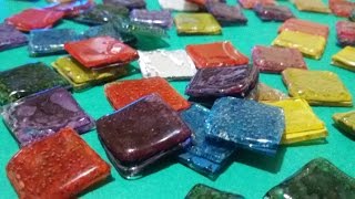 How to make colors mosaic out of cds  Make it Easy Recipes [upl. by Aelahs]