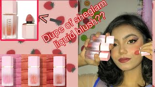 Handaiyan liquid blush review 🍒 Dupe of sheglam liquid blush 🍇🎀 [upl. by Akedijn443]