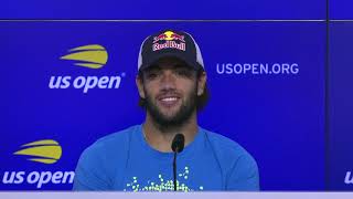 Matteo Berrettini talks about his 1 fan Giovanni Bartocci  US Open 2020 Press Conference [upl. by Genisia]