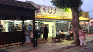 Rhodes Kolymbia Restaurants and Shops street  Travel2planet [upl. by Icats]