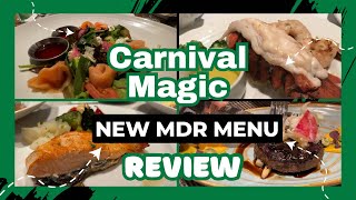 Carnival Cruise Lines New MDR Menu  What would you order [upl. by Intirb]