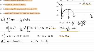 Variable Acceleration Exam Questions  A Level Maths  Edexcel Mechanics Year 1  Q11 level 3 [upl. by Ahcmis]