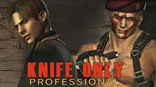 Resident Evil 4 HD Professional  Krauser Boss Fight  Knife Only  No Damage New Version [upl. by Asilet]