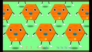 hexagon hexagon lalalala 123456 kids song learn [upl. by Eniamsaj213]