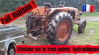 Fabrication dun système dattelage pour le 3 points de mon tracteur [upl. by Refinnaej]