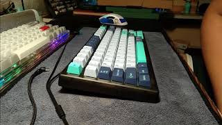 Feker IK75 Modded Akko Matcha Green 5Pin Hotswap [upl. by Ahtikal327]