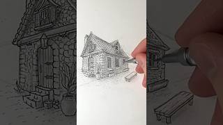 Dessiner une maison 🏠 l’Astuce  shorts dessin art [upl. by Ytissac347]