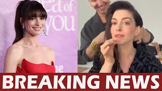 Anne Hathaway Shares Lip Plumping Tip on TikTok Actress DIY Beauty Hack Goes Viral Watch Video [upl. by Monro]