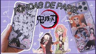 ✨FUNDAS para CELULAR personalizadas de KIMETSU NO YAIBA👹 anime diy [upl. by Merrick]