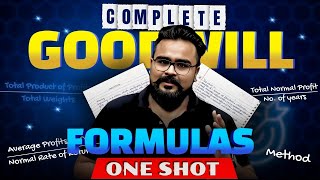 Complete goodwill FORMULAS in ONE SHOT 💯 Class 12 Accounts [upl. by Okier]