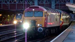 Virgin Class 57 drags a Pendolino  Crewe 21207 [upl. by Kcirddor]