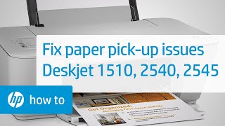 Printer Does Not Pick Paper Deskjet 1510 2540 and 2545 Printers  HP Deskjet  HP [upl. by Amalbergas567]