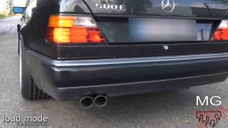 Mercedes 500E W124 w MGmotorsportpl exhaust with sound valve [upl. by Howard]