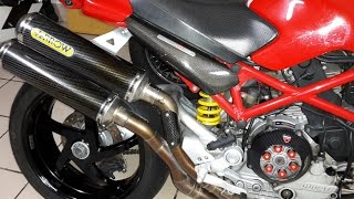 Ducati Monster S2r 1000 Linea completa Arrow Racing Full Exhaust System [upl. by Gian735]