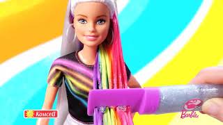 Barbie  Игрален комплект прическа с цветовете на дъгата  КОМСЕД [upl. by Alec]