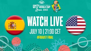 FINAL Spain v USA hosted by Craig  Full Basketball Game  FIBAU17 2022 [upl. by Neraj]