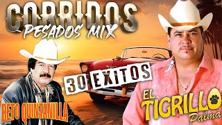 Beto Quintanilla y El Tigrillo Palma  30 Exitos  Corridos Pesados Mix  Corridos Con Banda [upl. by Gnot842]