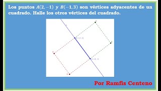 Vértices consecutivos de un cuadrado Parte 2AMGA GEOMETRIA ANALITICA [upl. by Llednol]