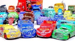 Crashed Cars Collection Disney Cars Toys Lightning McQueen J  LadyBird TV [upl. by Dirrej]