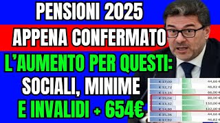 quotPensioni 2025 7 Sorprese in Arrivo Scopri Importi Novità e la Data da Segnare ✅quot [upl. by Meredith]