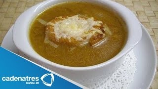 Receta para preparar sopa de cebolla Cocinando con Jari  Receta de sopa [upl. by Akenom]