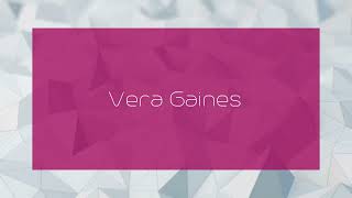 Vera Gaines  appearance [upl. by Attennhoj]