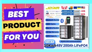 48V 200Ah LiFePO4 Battery 10Kw 6000 Cycles Bluetooth 512V 100Ah 120Ah [upl. by Auhso]