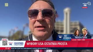 Jacek Kurski komentuje w Expresie Politycznym red A Jakubowskiej kampanię wyborczą w USA [upl. by Acinorehs20]