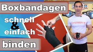 Boxbandagen schnell und einfach binden [upl. by Aleksandr]