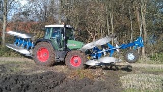 Fendt 415 met Överum front en achter ploeg Trekkerweb [upl. by Name]