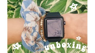 Apple Watch series 3 42mm unboxing  set up [upl. by Paza464]