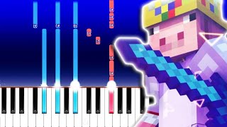 Technoblade  Blitz Piano Tutorial [upl. by Ahsikin]