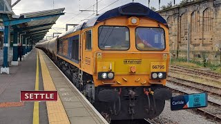 Trains at Settle and Carlisle Inc ECML Diversions 28824 and 29924 [upl. by Onia]