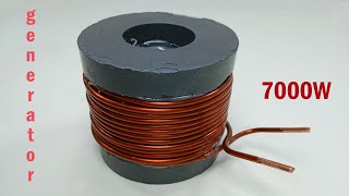 Get 240v free energy generator from copper coil and magnet powerful electricity [upl. by Haughay290]