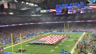 Ford Field Super Wild Card v LA Rams NATIONAL ANTHEM [upl. by Amargo]