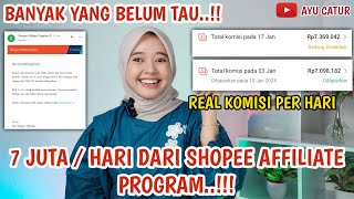 DAPAT 7 JUTA  HARI DARI SHOPEE AFFILIATE PROGRAM BONGKAR RAHASIA DAPAT KOMISI BANYAK DI SHOPEE [upl. by Iarahs]