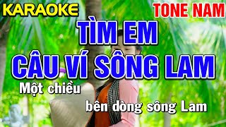 ✔TÌM EM CÂU VÍ SÔNG LAM  A Páo  ĐẶC BIỆT HAY  Karaoke Tone Nam  Tình Trần Organ [upl. by Lenrad]