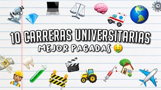 TOP 10 CARRERAS universitarias MEJOR pagadas en 2021 🤑 [upl. by Vasya774]