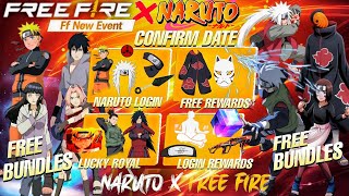 Free Fire x Naruto  Free Rewards  Naruto All Bundles amp Emotes Kaise Milega New Event In Free Fire [upl. by Malim]