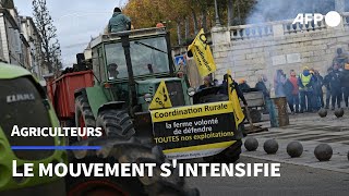 Manifestations dagriculteurs un peu partout en France  AFP [upl. by Idell]