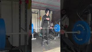 Goth girl deadlifts in 6 inch platforms gothgirl deadlift gymmotivation [upl. by Conrade]