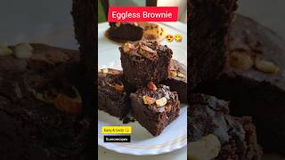 Eggless Brownie recipe shorts trending brownie cake sweet [upl. by Hanikas]